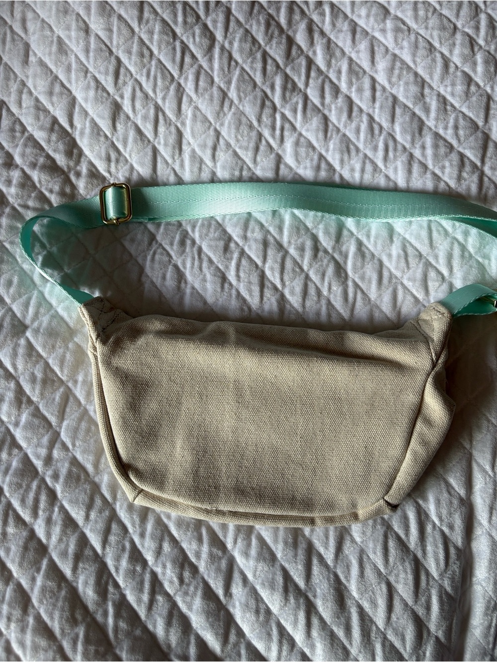 Stoney Clover Lane Cream Canvas Classic Fanny with Mint Trim NWOT - Picture 6 of 6